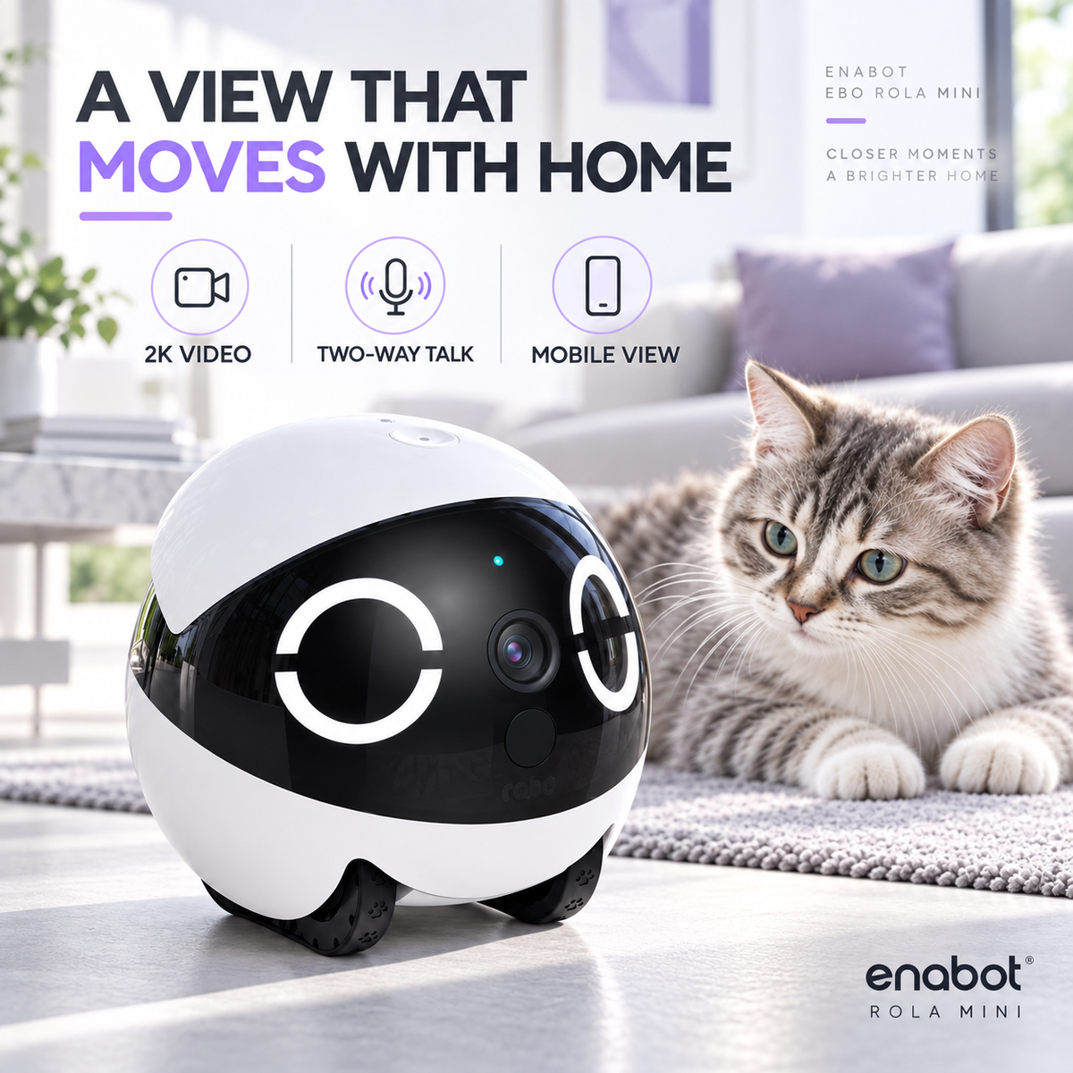 Enabot EBO ROLA Mini — A Mobile 2K View of Home